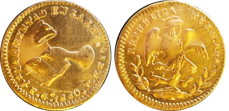 1/2 ESCUDO GUANAJUATO (1860/59)