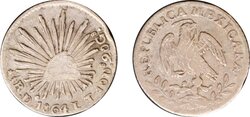 1/2 REAL DE DURANGO (1864)