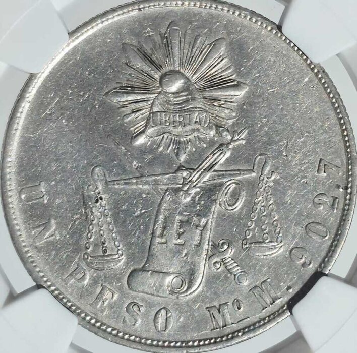 1 PESO MÉXICO 1871 M