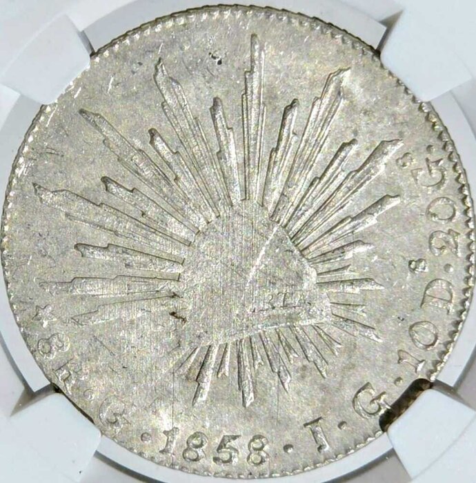8 REALES GUADALAJARA 1858 JG