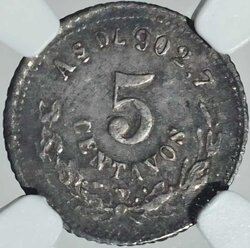 5 CENTAVOS ALAMOS 1874 DL