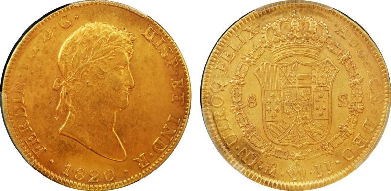 8 ESCUDOS FERNANDO VII (1820)