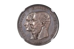 MEDALLA DE MAXIMILIANO DE LA ORDEN DE GUADALUPE 1866 GROVE-127a