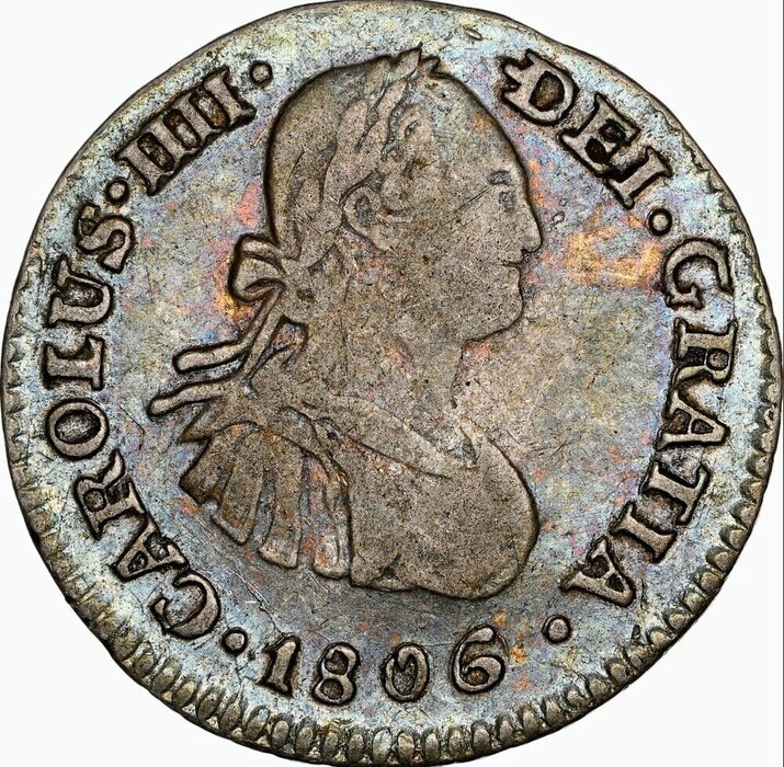 1/2 REAL CAROLUS IIII 1806/0 TH