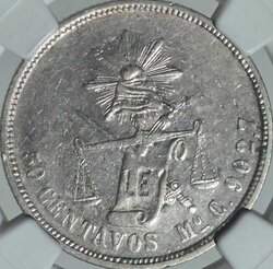 50 CENTAVOS MÉXICO 1869 C