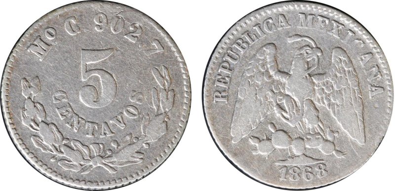 5 CENTAVOS MEXICO (1868)