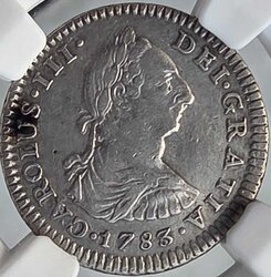 1 REAL CAROLUS III 1783 FF