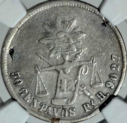 50 CENTAVOS POTOSÍ 1885 H