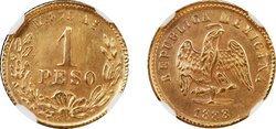 1 PESO ALAMOS (1888)