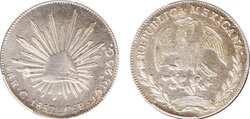 8 REALES CULIACAN (1857)