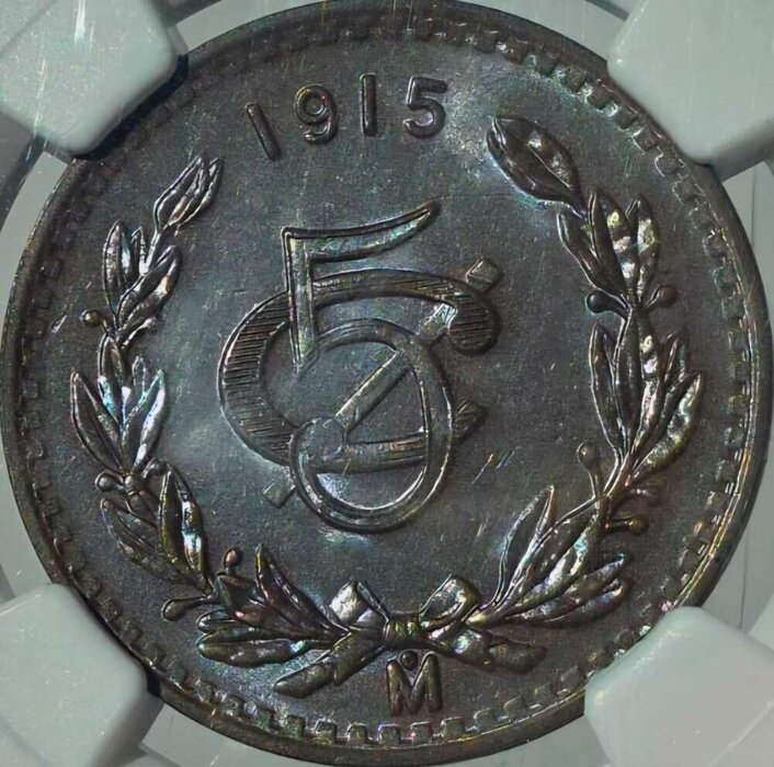 5 CENTAVOS MONOGRAMA MÉXICO 1915