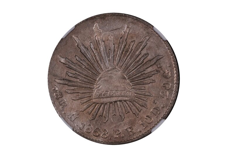 8 REALES HERMOSILLO 1868 PR