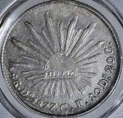 8 REALES DURANGO 1877 CP